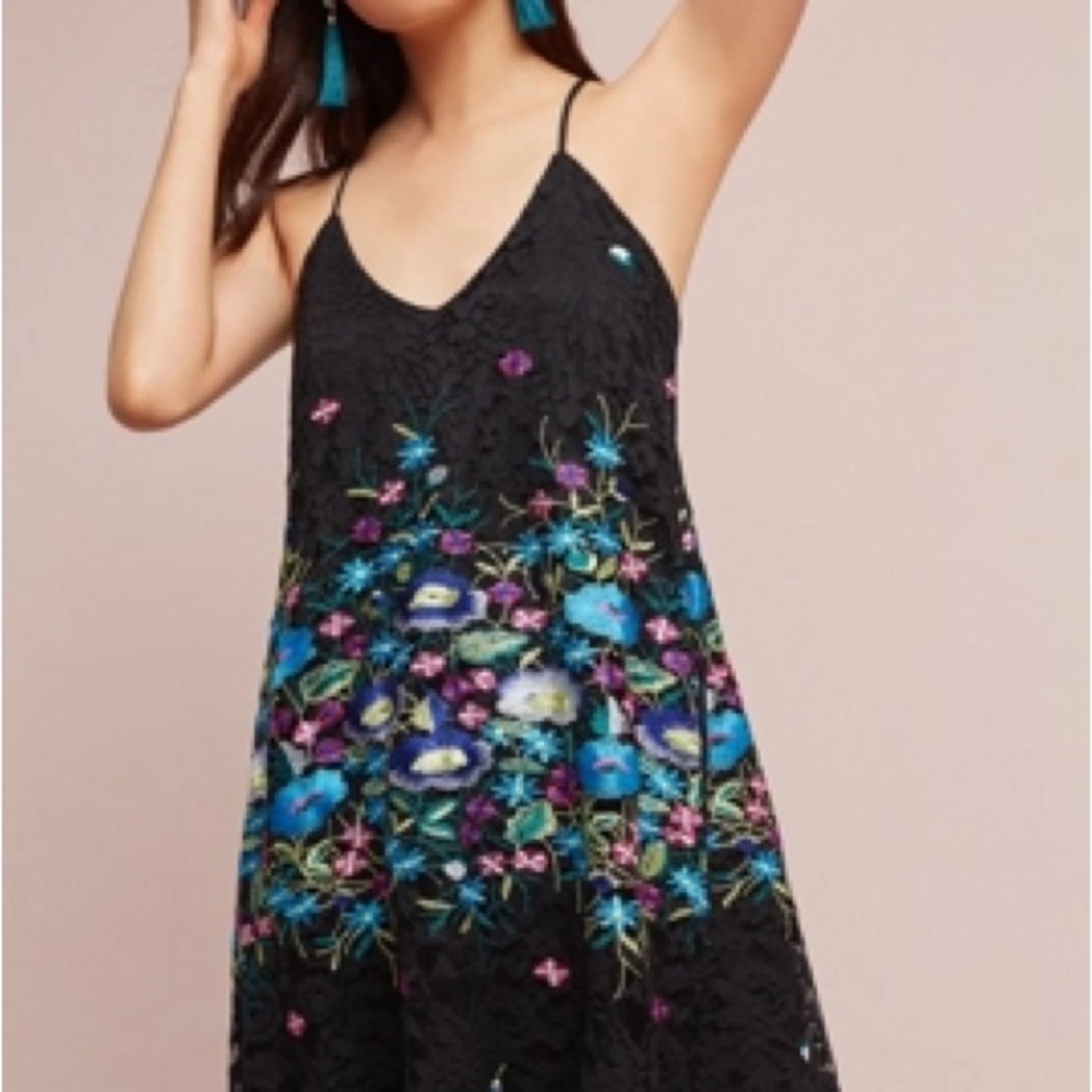 Nicole Miller Black Spaghetti Strap Dress